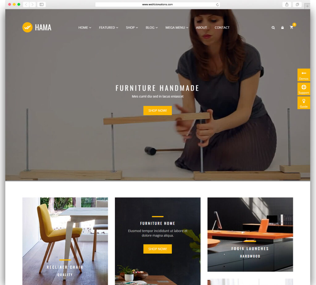 Hama - Store Furniture Home WooCommerce WordPress Theme