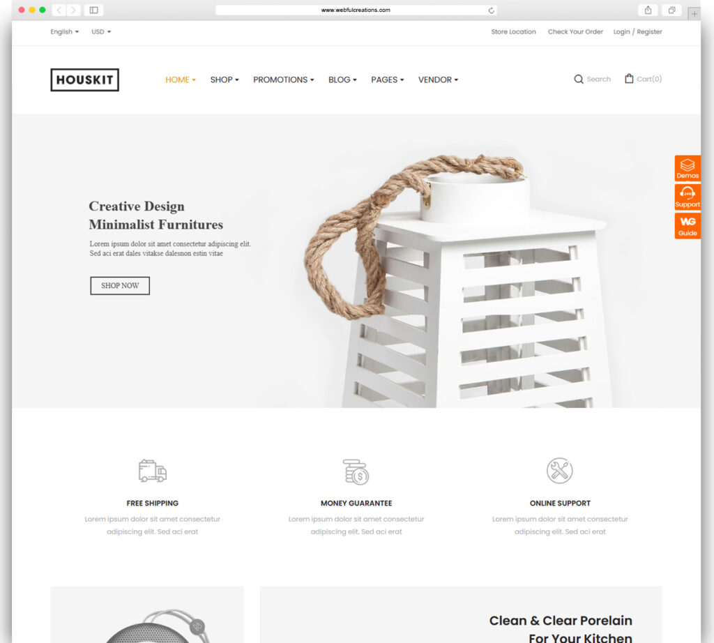 Houskit - Interior Design & Furniture Store WordPress Theme (Mobile Layout Ready)