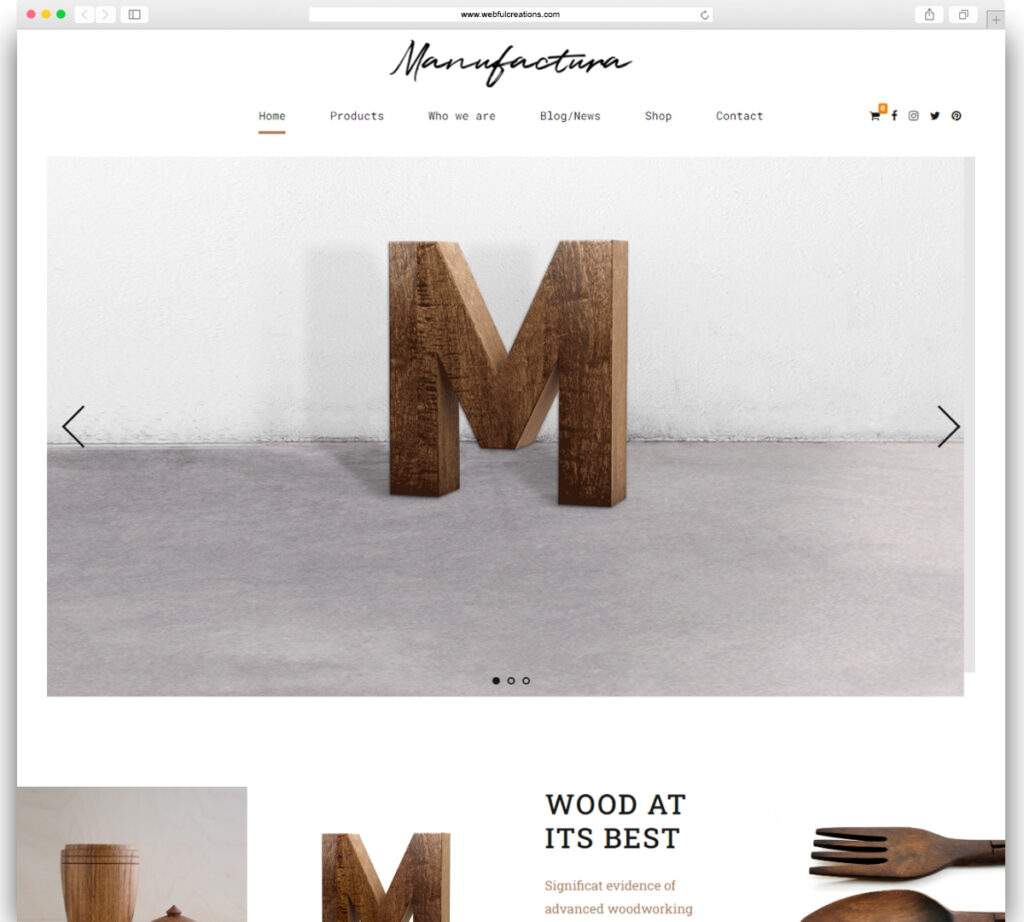 Manufactura - Handmade Crafts, Artisan, Artist WordPress Theme
