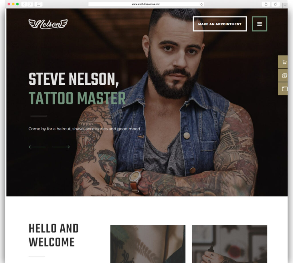 Nelson - Barbershop Hairdresser, Tattoo Salon Theme
