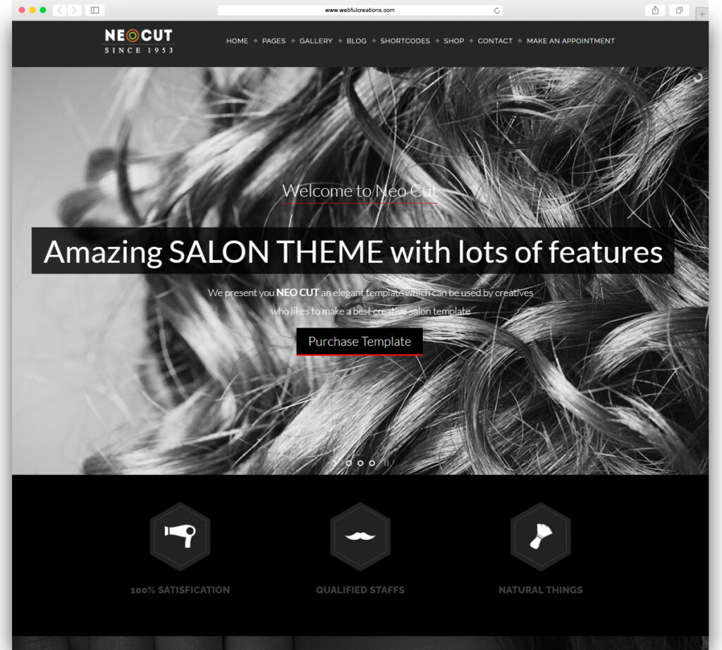Neo Salon | Barber Shop WordPress Theme