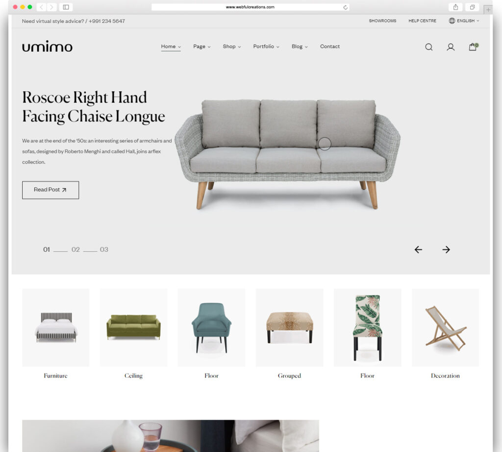 Umimo - Furniture Store WordPress Theme