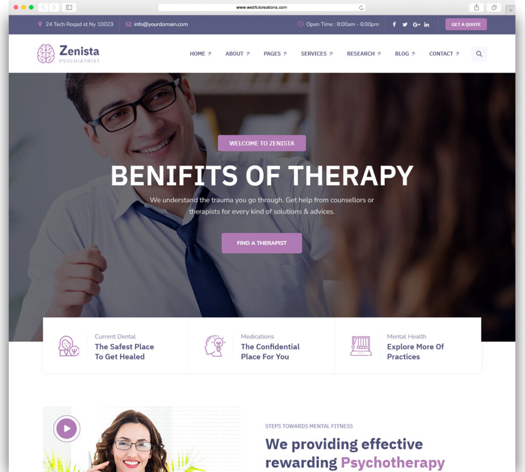 Zenista - Psychology & Counseling WordPress Theme