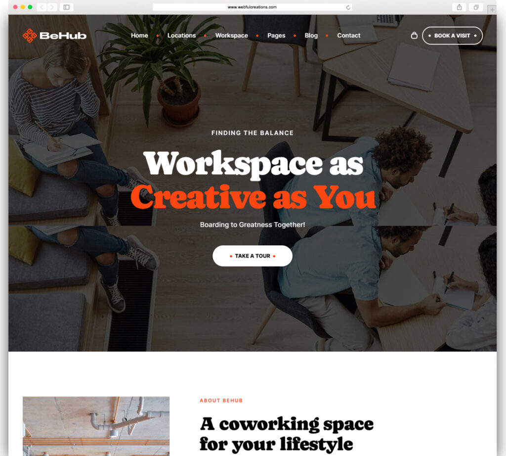 BeHub | Coworking Space WordPress Theme