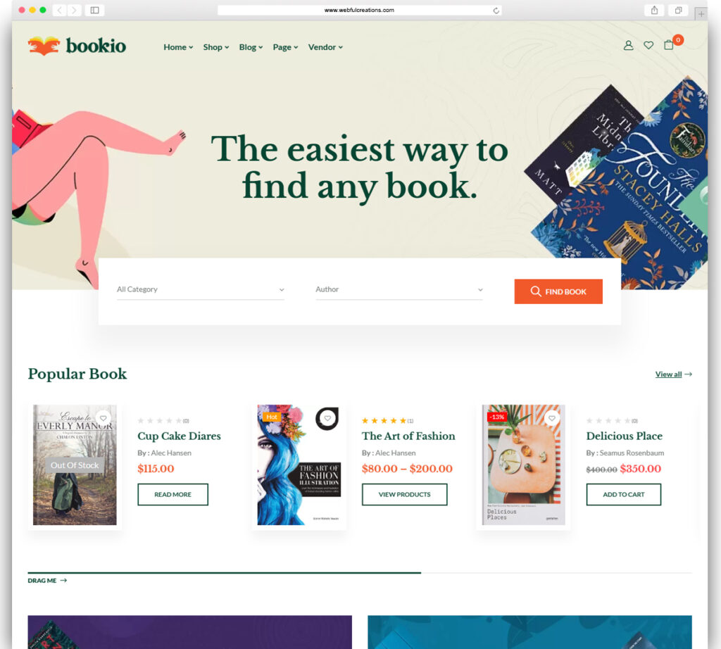 Bookio – Book Store WooCommerce WordPress Theme