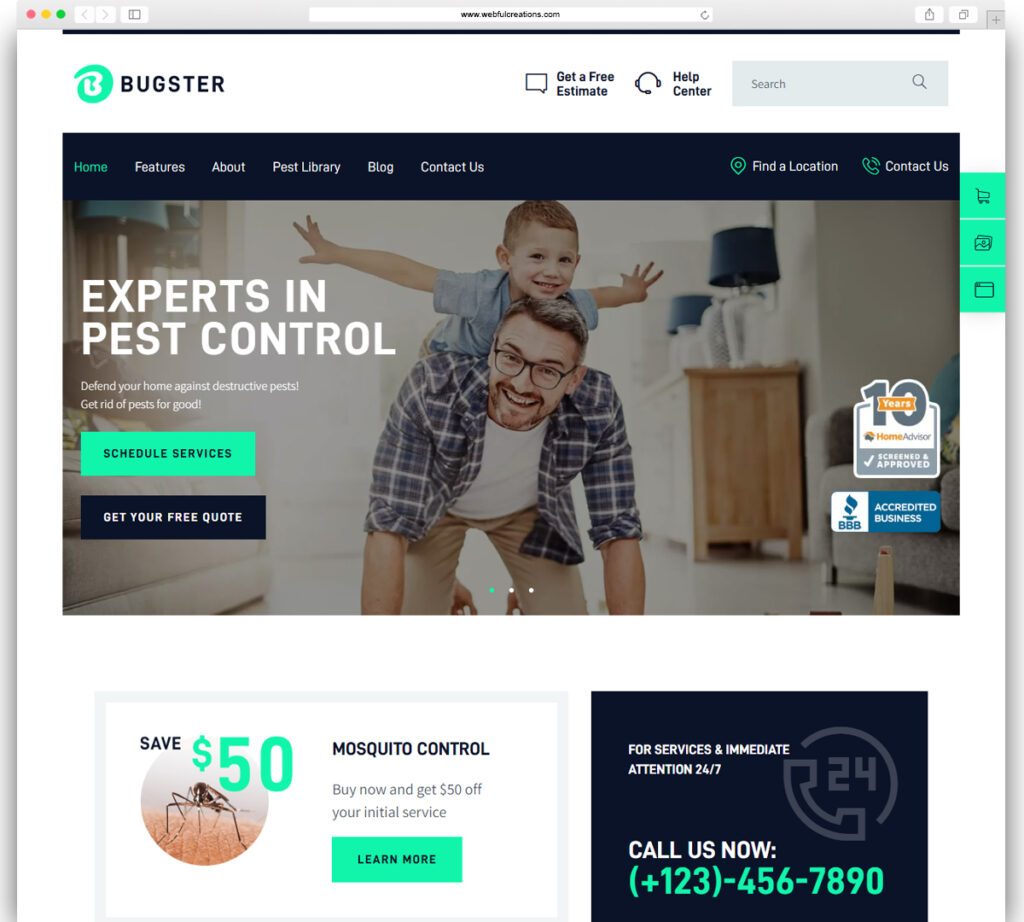 Bugster | Bugs & Pest Control WordPress Theme for Home Services