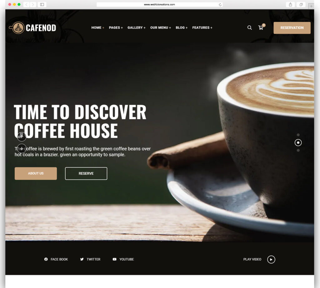 Cafenod - Coffee Shop WordPress Theme