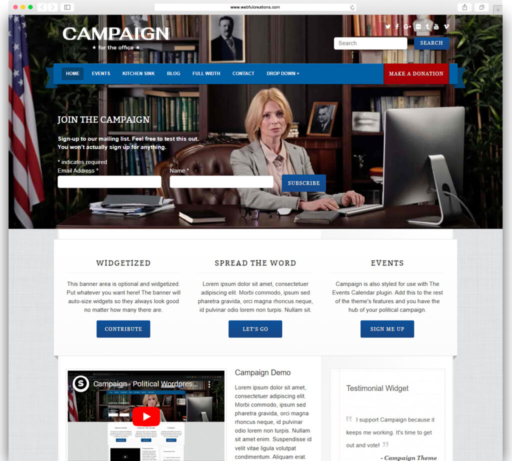 Campaign - Political WordPress Theme