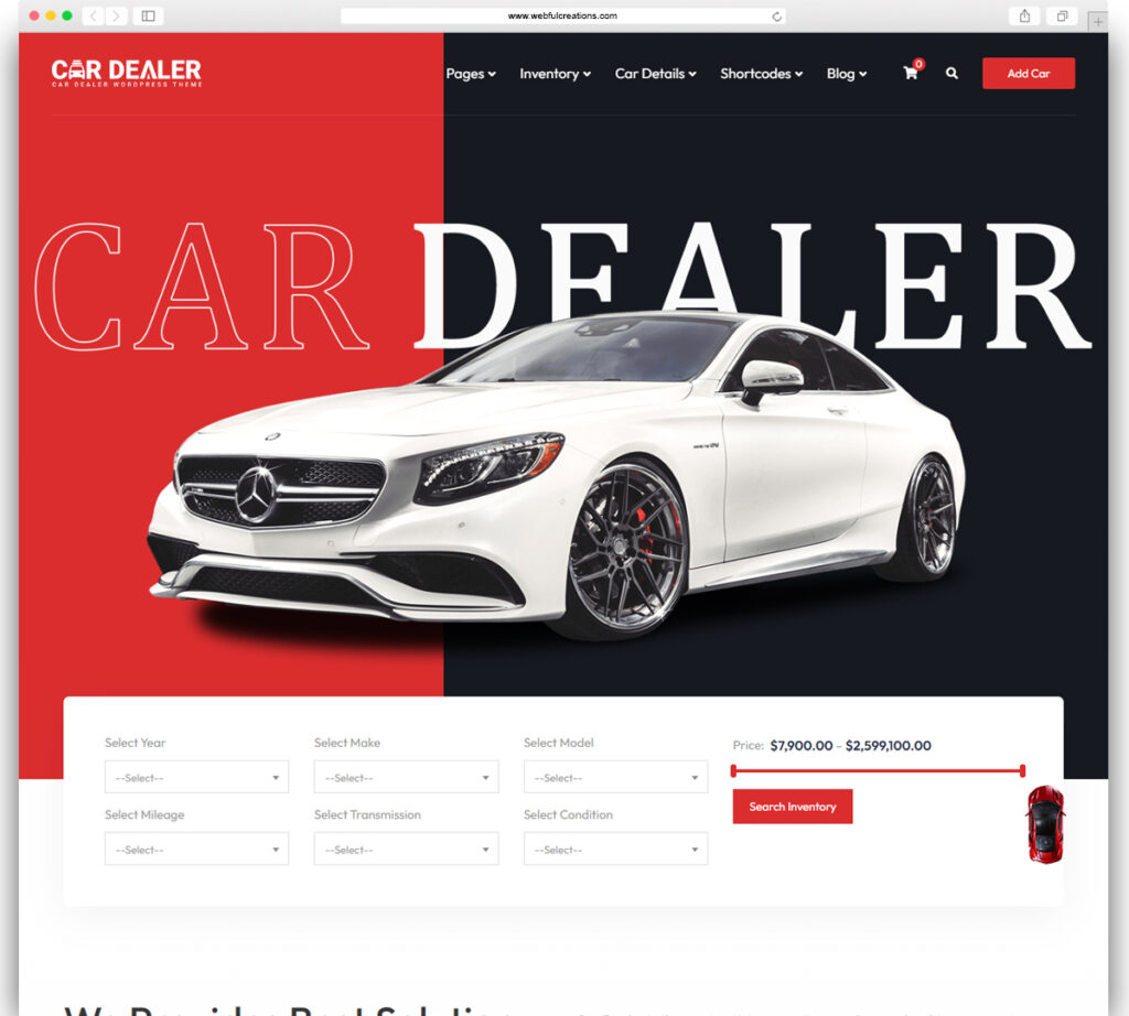 Car Dealer - Automotive Responsive WordPress Theme