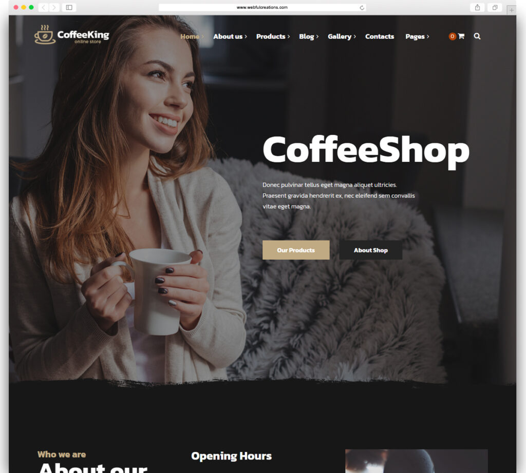 CoffeeKing - Coffee Shop & Drinks Online Store WordPress Theme