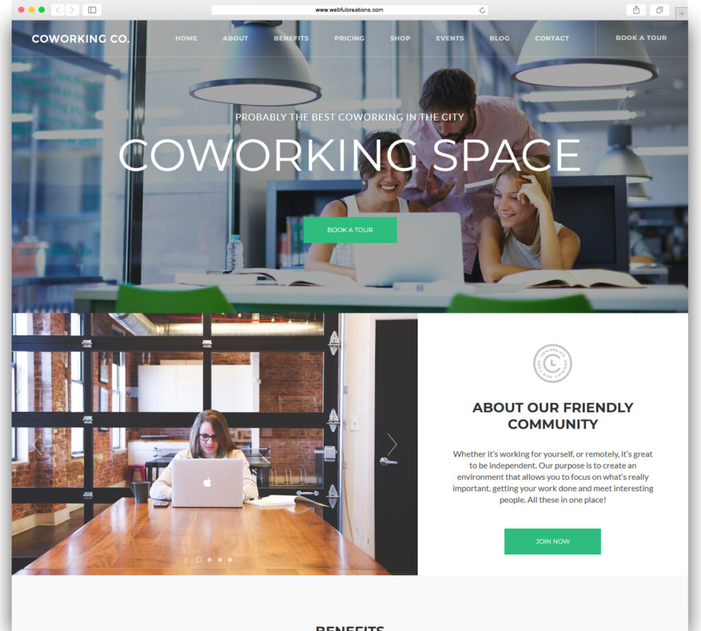 Coworking Co. - Creative Space WordPress Theme