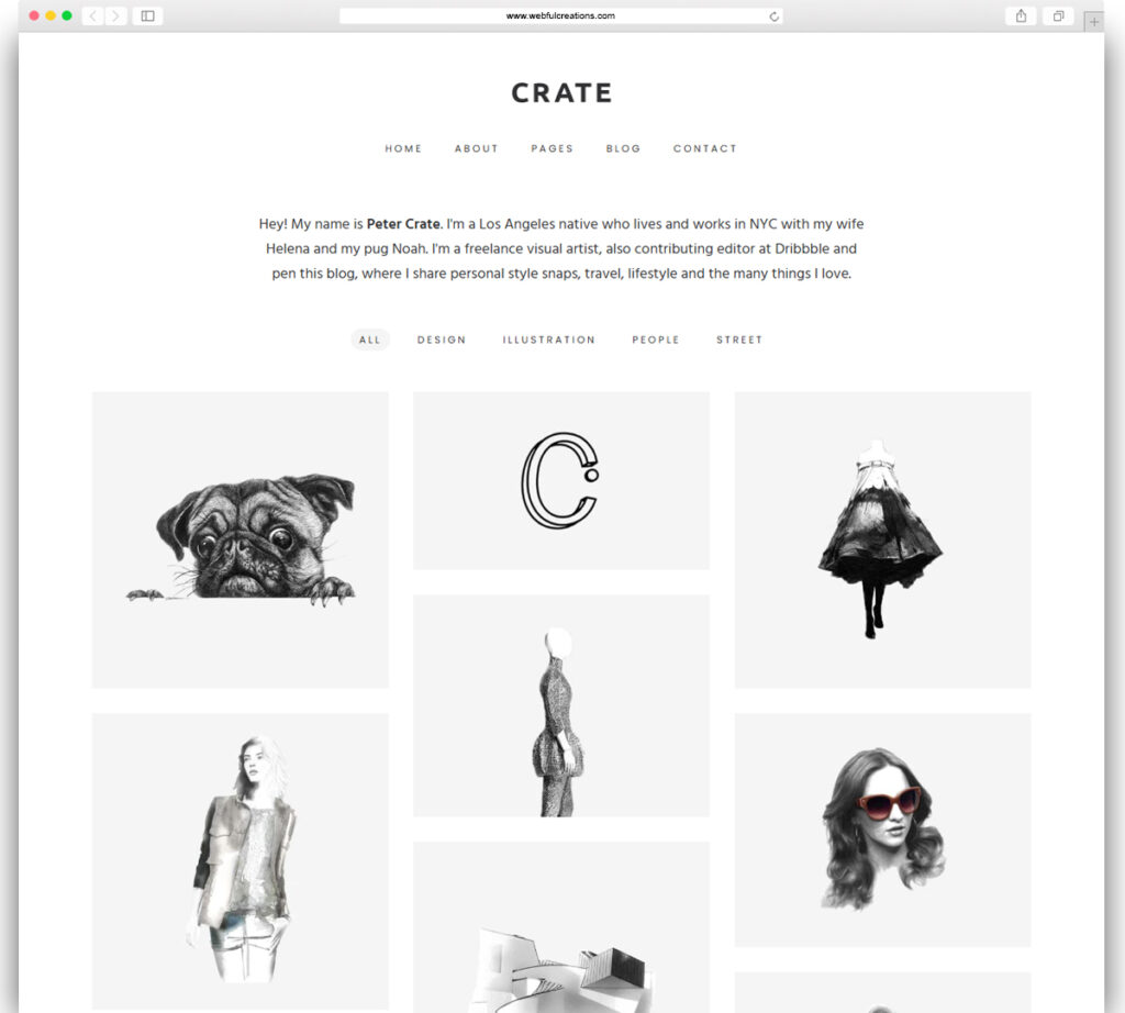 Crate - Minimalist WordPress Theme