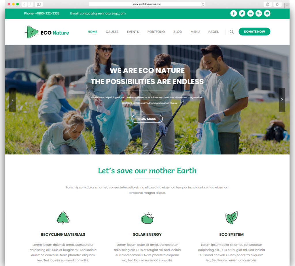 Eco - Eco Nature WordPress Theme