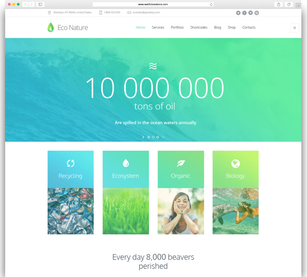 Eco Nature - Environment & Ecology WordPress Theme