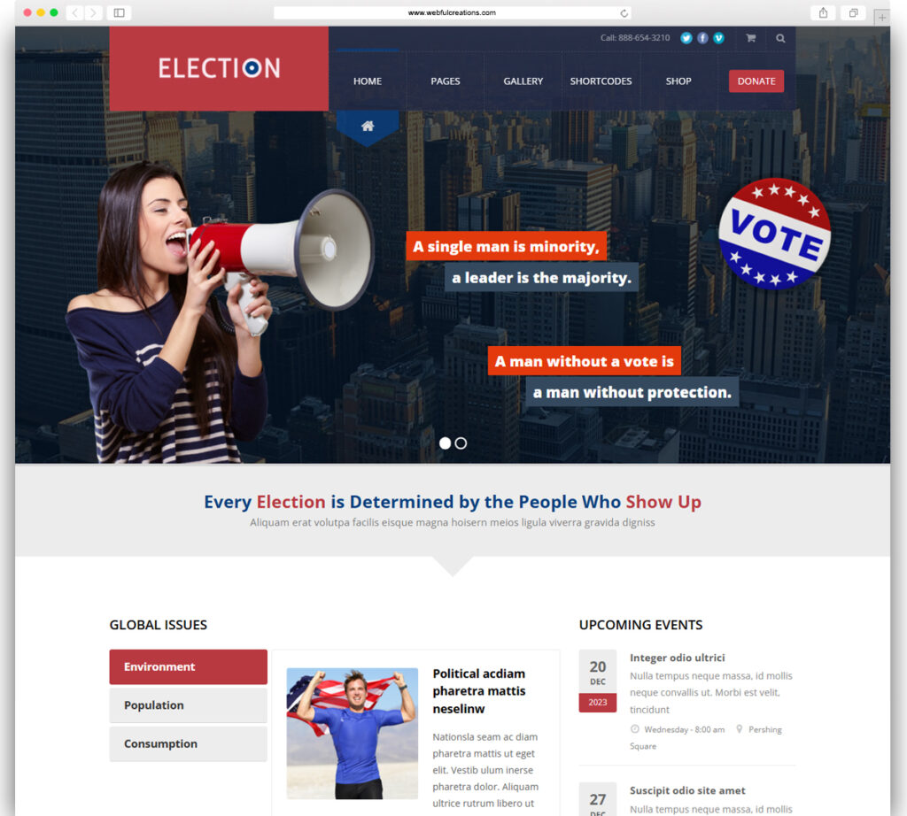Election - Political WordPress Theme