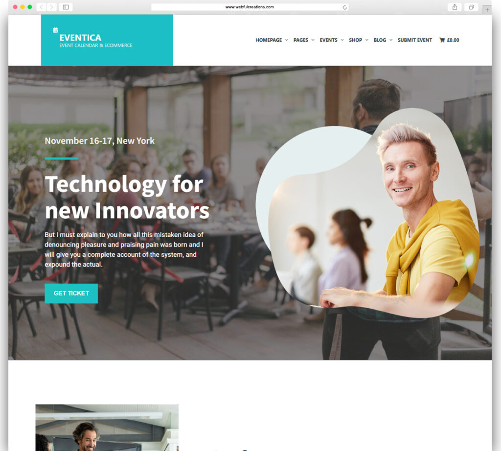 Eventica - Event Calendar & Ecommerce WordPress Theme