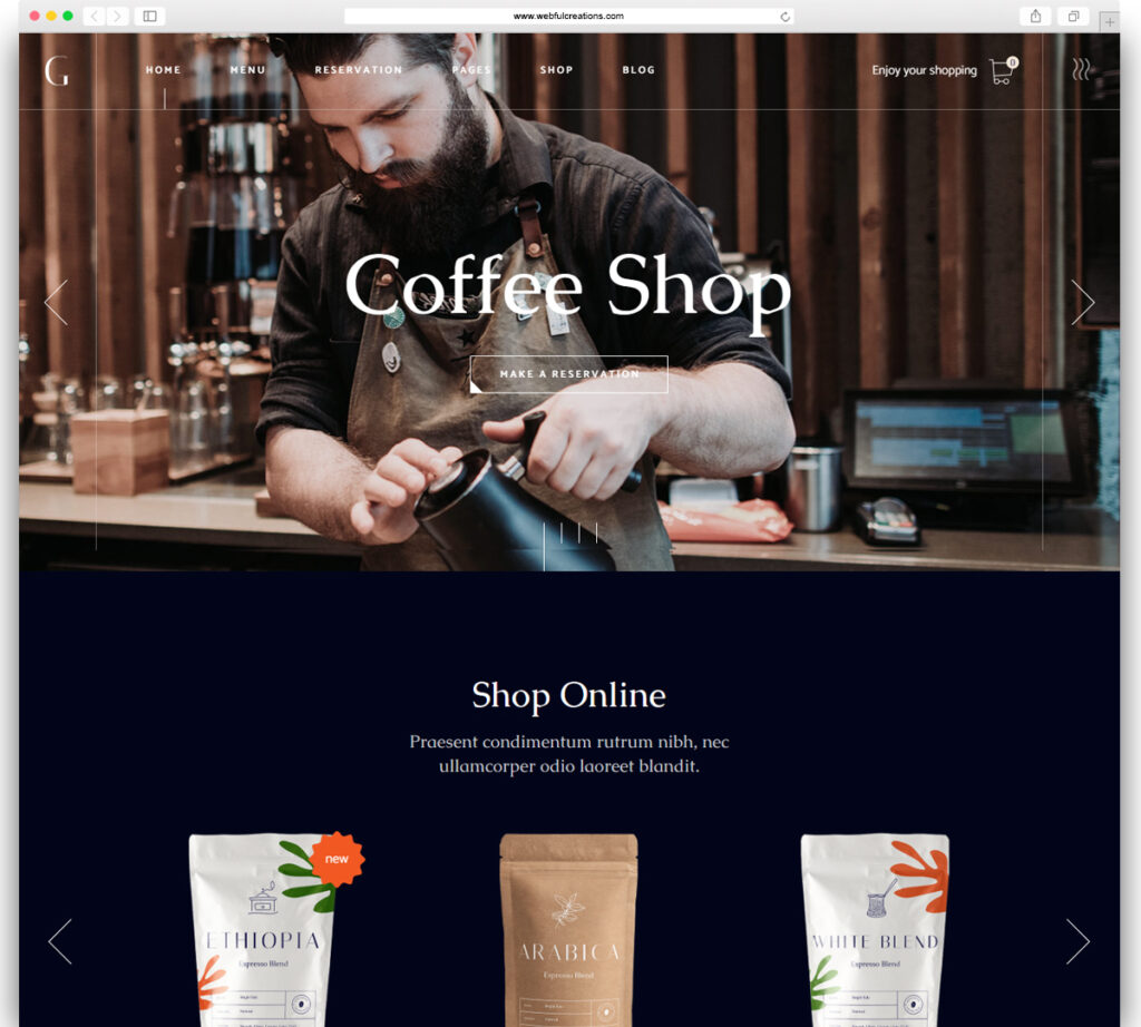 Gaspard - Restaurant and Coffee Shop Theme