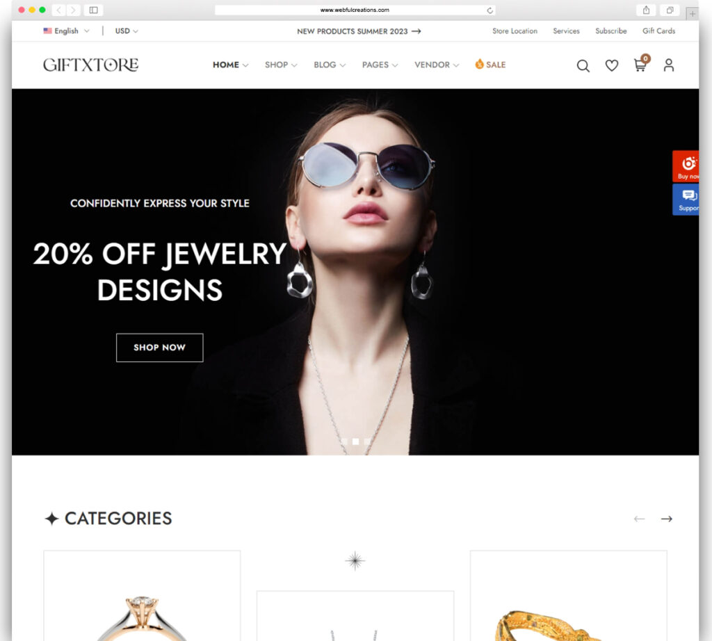 GiftXtore - Luxury Jewelry & Gift Store Elementor WooCommerce WordPress Theme