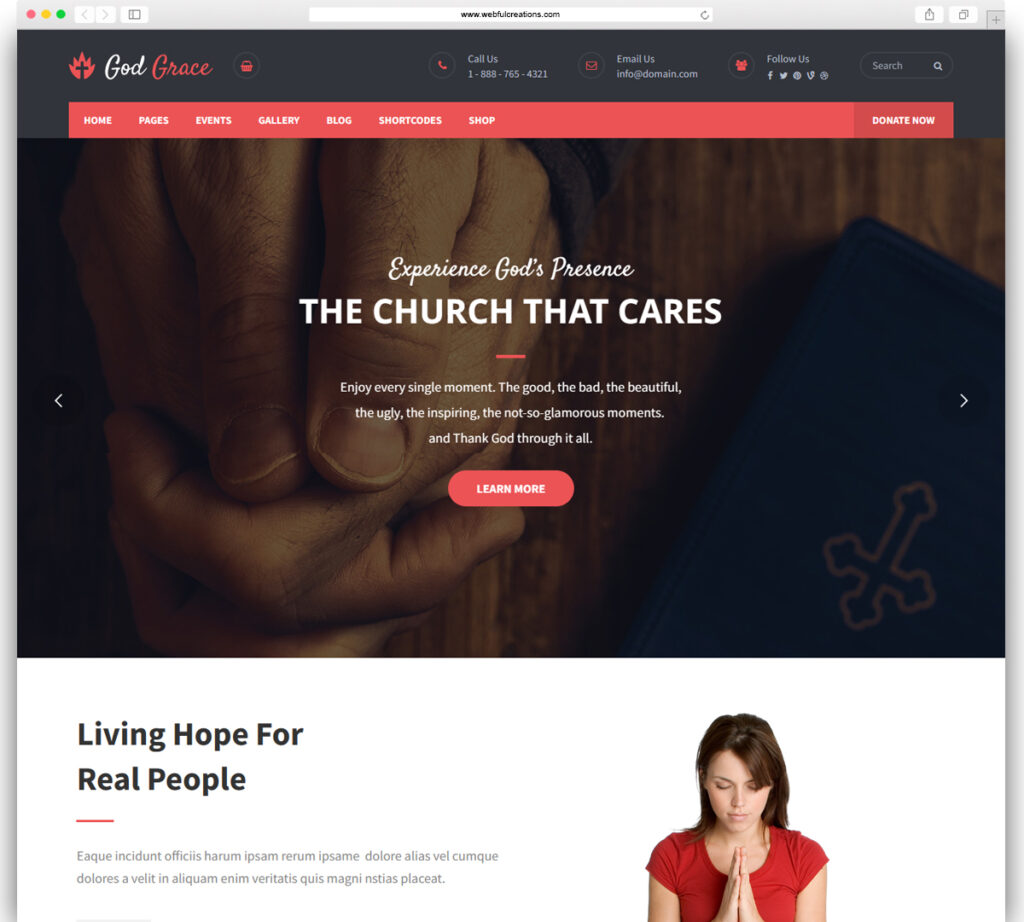 God Grace: Church WordPress Theme