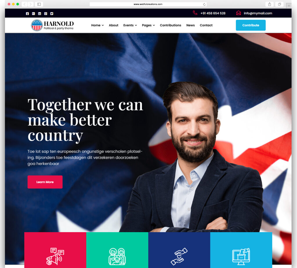 Harnold - Political WordPress Theme