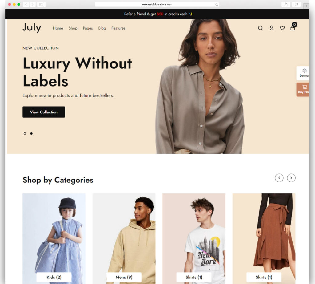July – eCommerce WordPress Theme