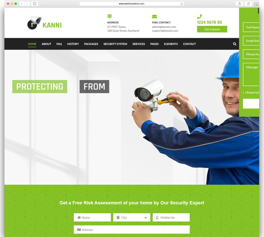 Kanni - Home Automation, CCTV Security WordPress Theme