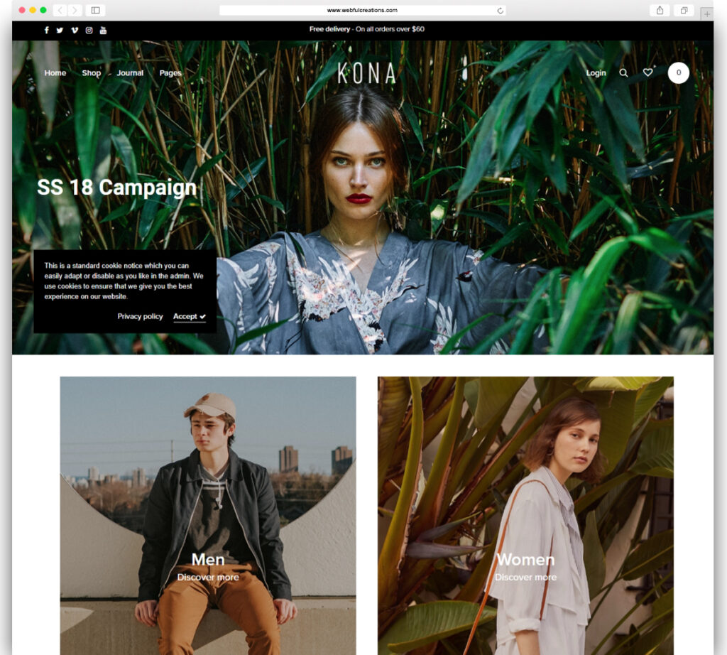 Kona - Modern & Clean eCommerce WordPress Theme