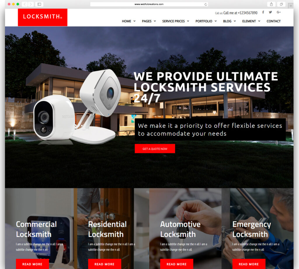 Locksmith - Security Systems WordPress Theme