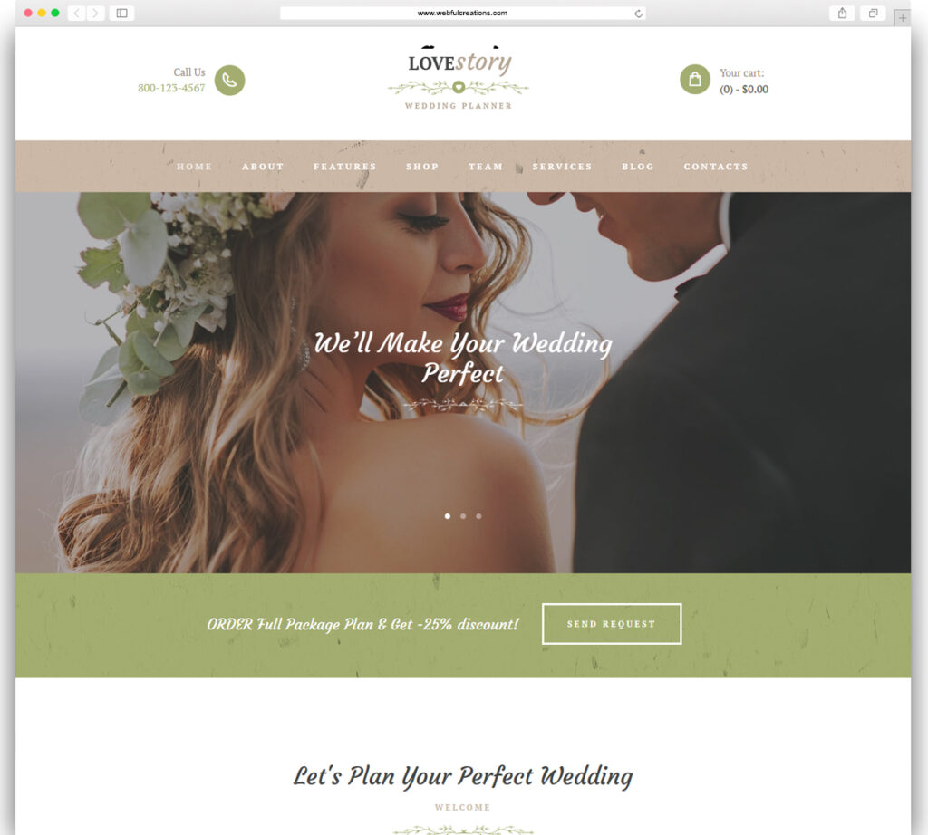 Love Story | Wedding and Event Planner WordPress Theme