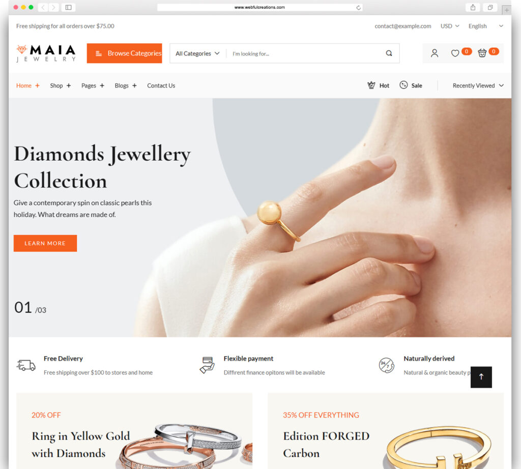 Maia - Jewelry Shop WordPress Theme
