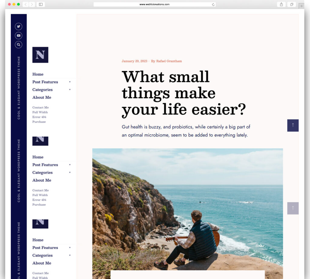 Notegraph - Distinctive, Typography-Based Blog Theme