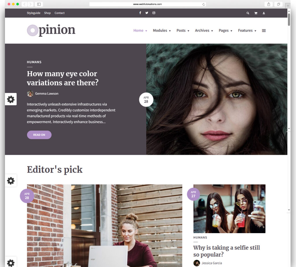 Opinion - Magazine WordPress Theme