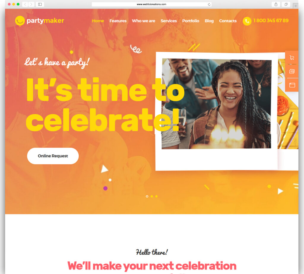 PartyMaker | Event Planner & Wedding Agency WordPress Theme
