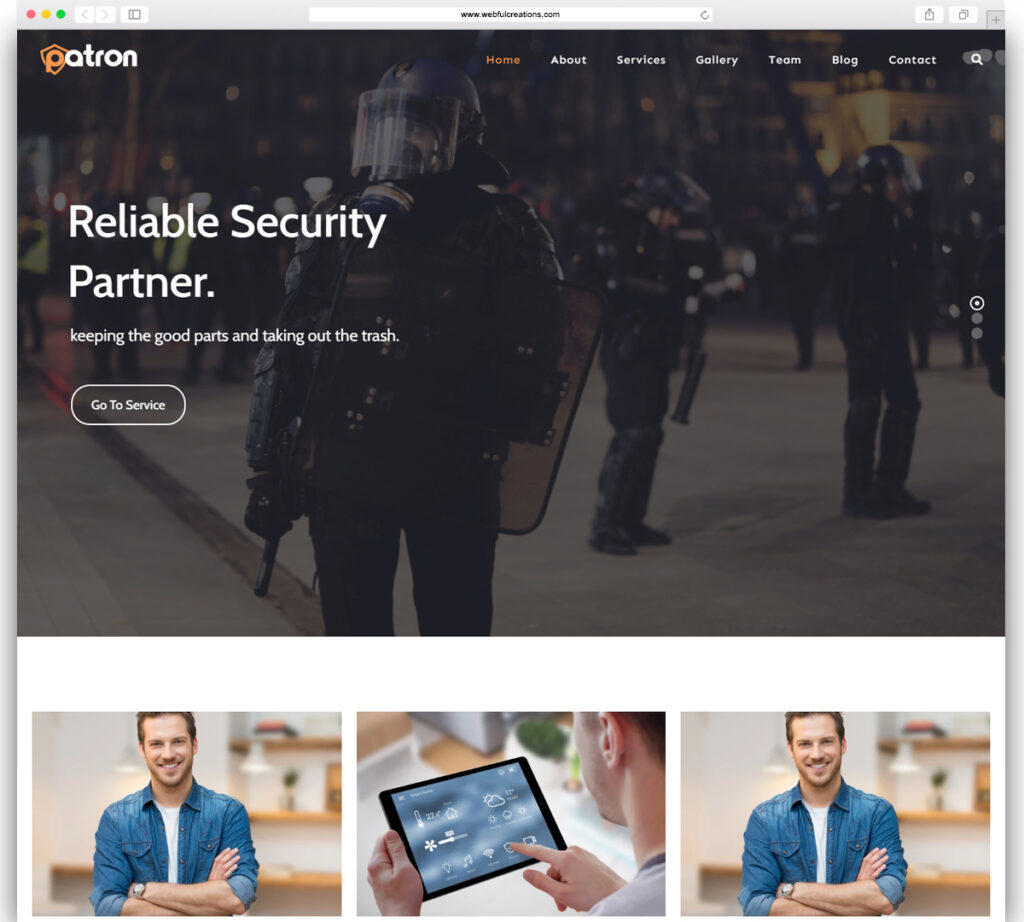 Patron - Security Company WordPress Theme
