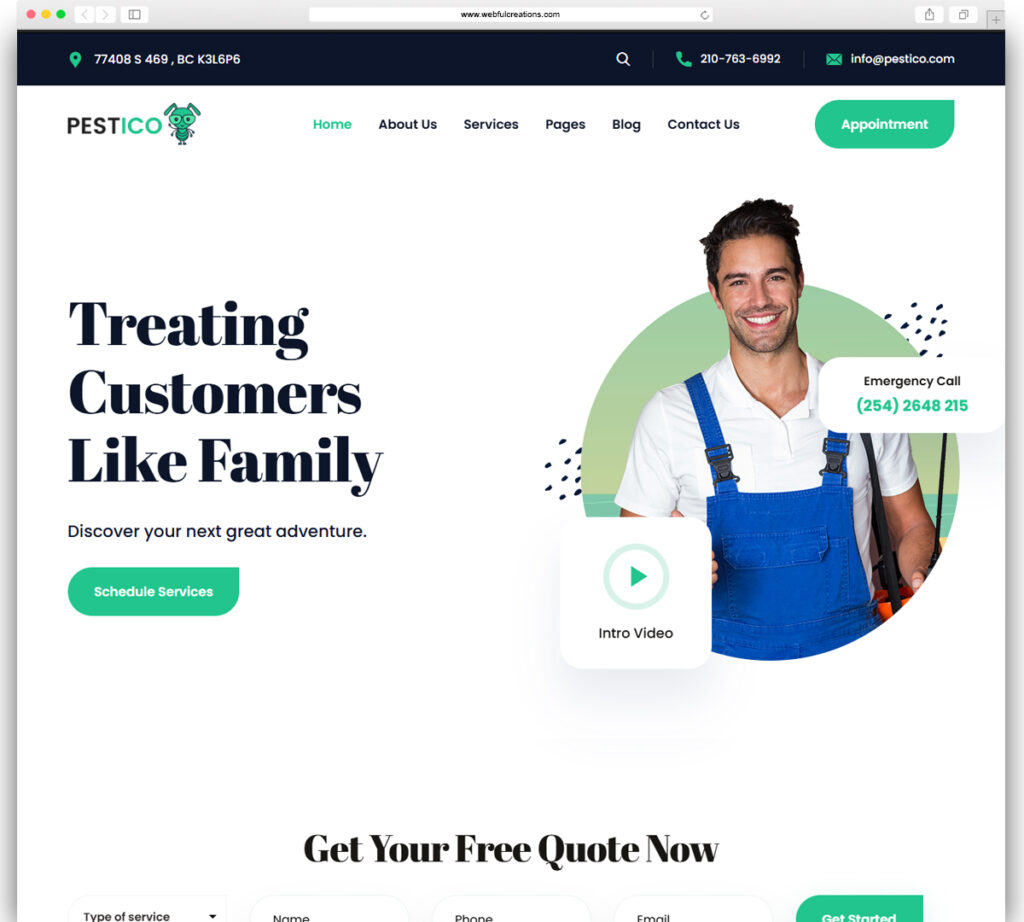 Pestico - Perfect Insect Control WordPress Theme