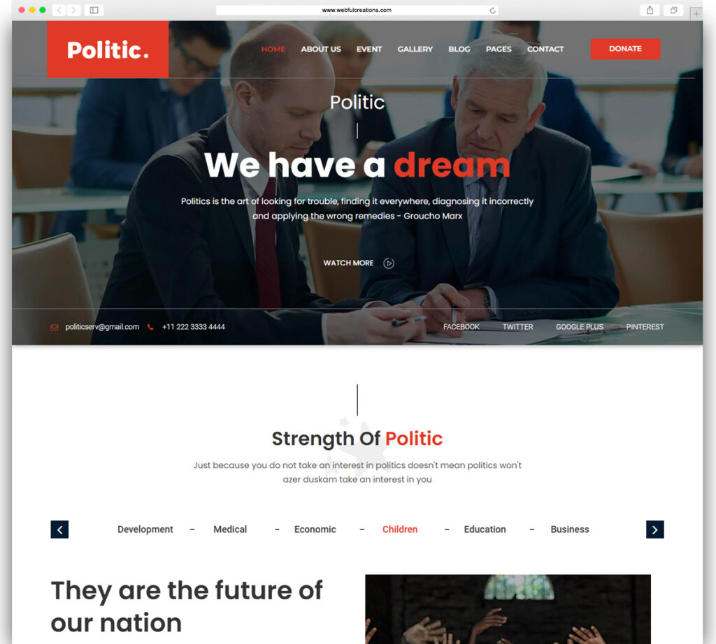 Politic - Political WordPress Theme