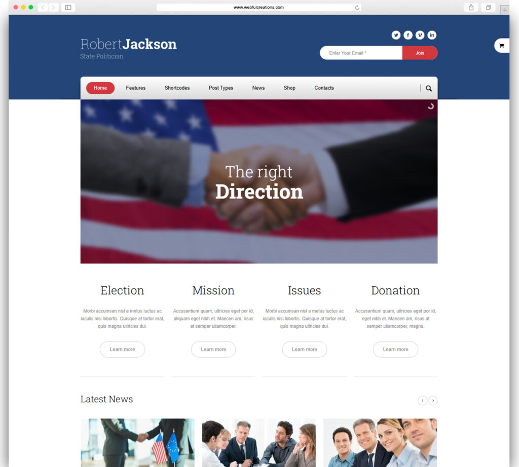 Politics - Election Campaign Political WP Theme