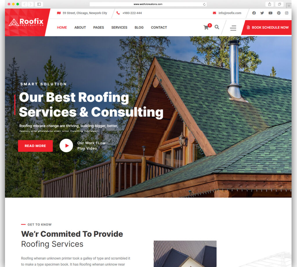 Roofix - Roofing Services WordPress Theme