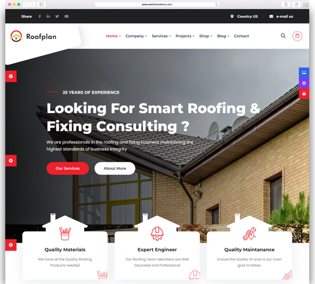 Roofplan - Roofing Services WordPress Theme + RTL
