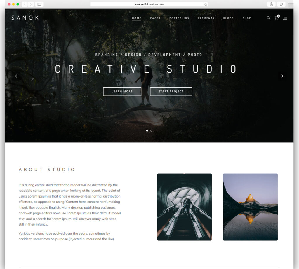 Sanok - Minimalist One & Multipage WordPress Theme