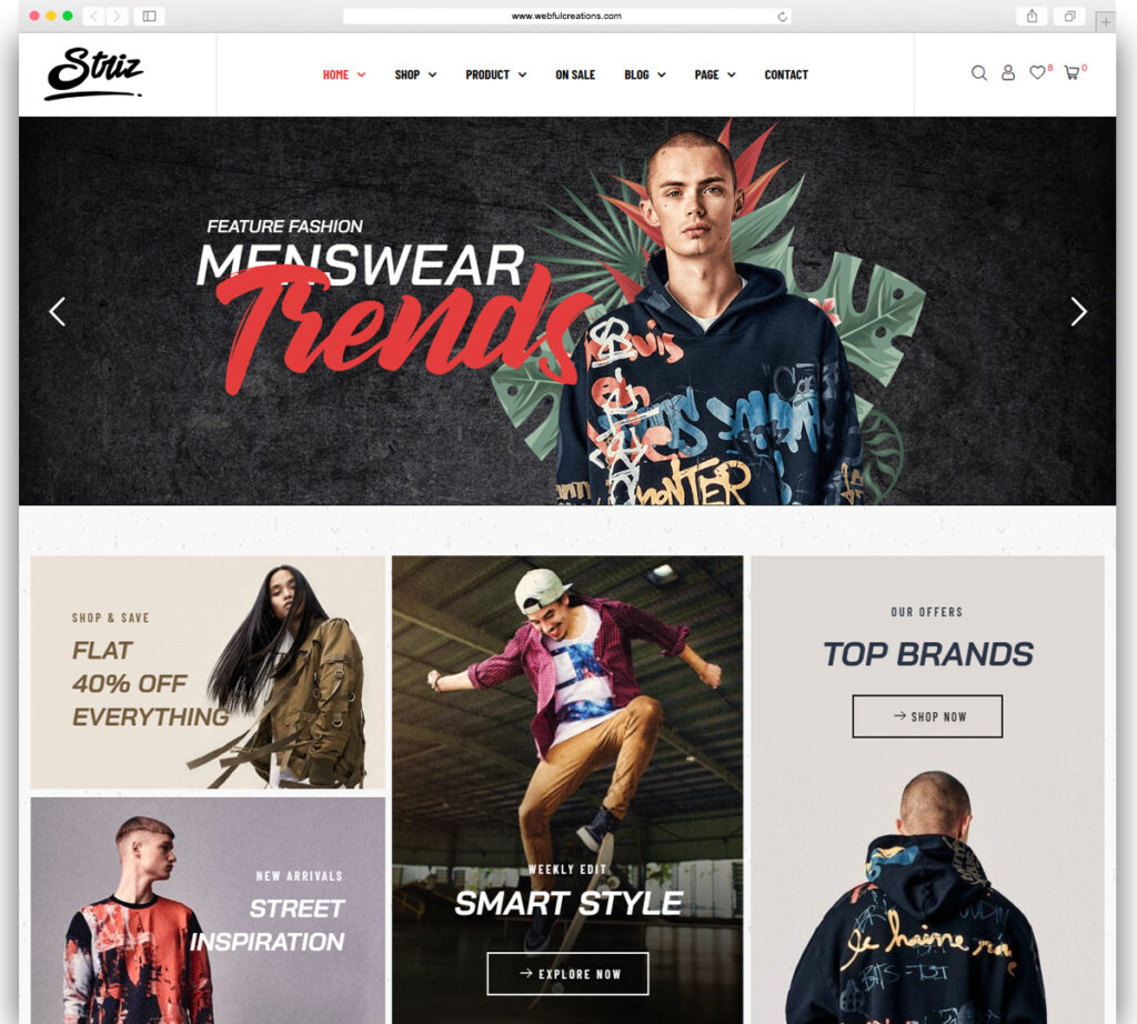 Striz - Fashion Ecommerce WordPress Theme