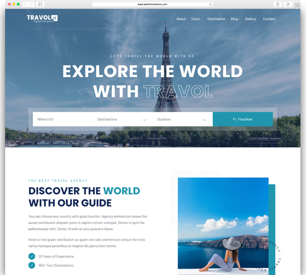 TRAVOL — Travel Agency Elementor WordPress Theme