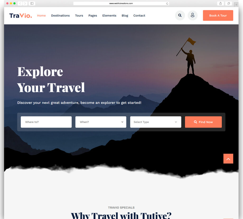 Travio – Travel Agencies WordPress Theme
