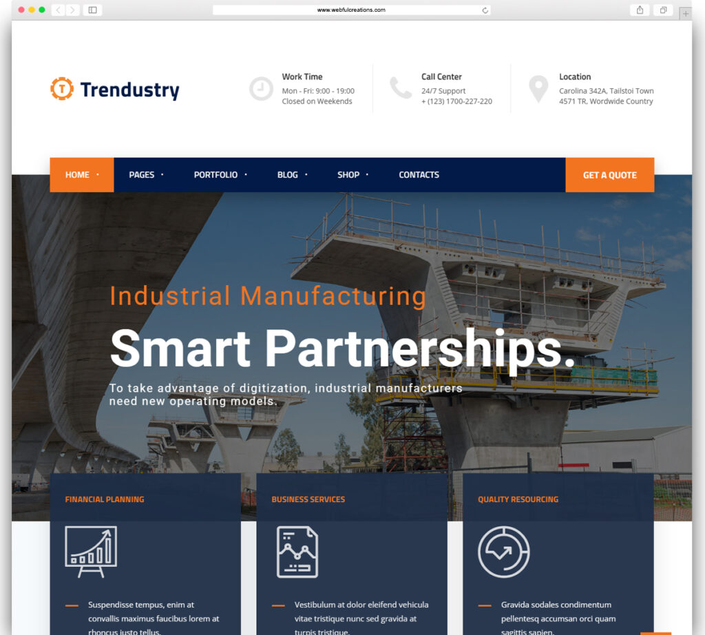 Trendustry - Industrial & Manufacturing WordPress Theme