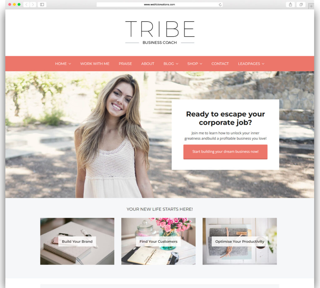 Tribe - Feminine Coach WordPress Theme