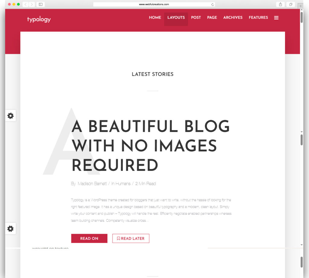 Typology - Minimalist Blog & Text-Based Theme for WordPress