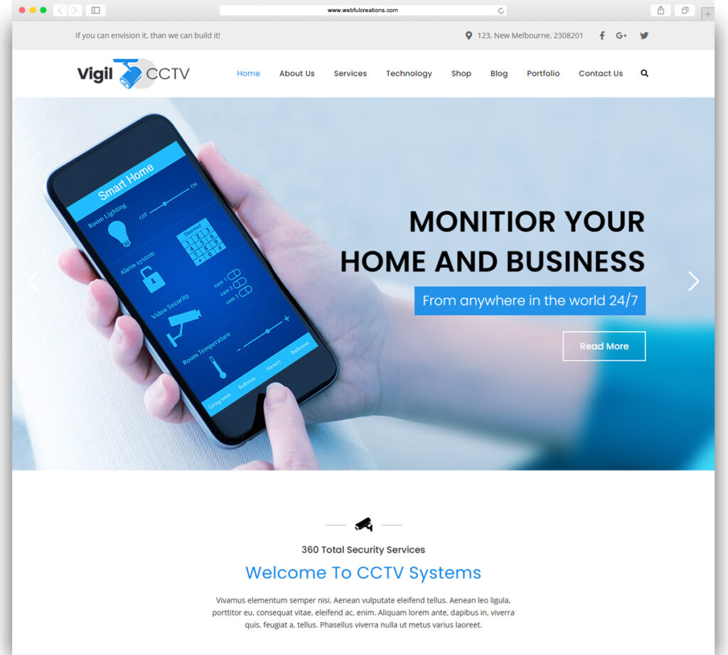 Vigil - CCTV Security WordPress Theme