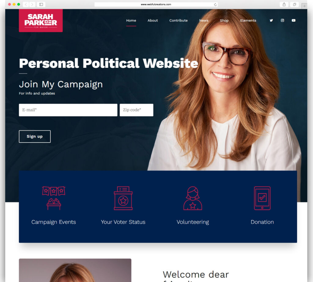 Vox Populi - Political Party & Candidate WordPress Theme