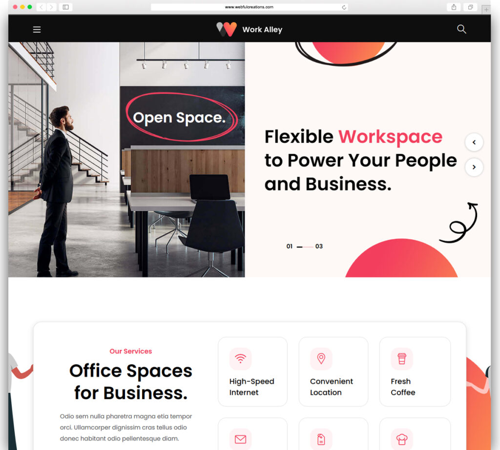 WorkAlley - Creative Agency & Coworking WordPress Theme