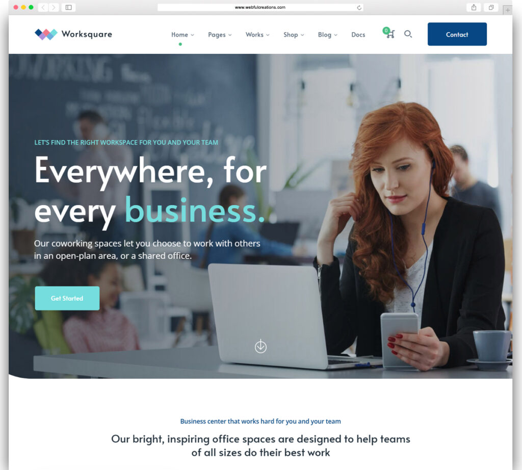 Worksquare - Coworking and Office Space WordPress Theme
